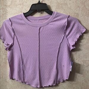 Arizona Jean Company  Flutter Sleeve Crop Tee